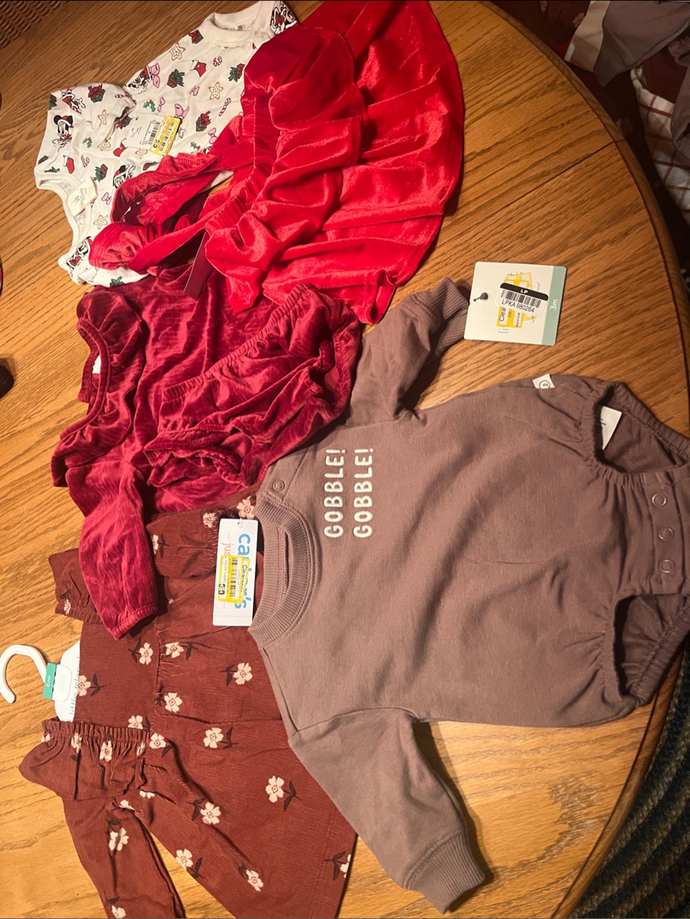 Disney Kids Matching Sets Red Burgundy  Carters-Little Planet 0-3 months